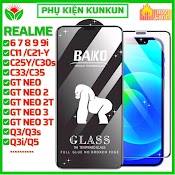 Cường Lực Baiko Realme 6 7 8 9 9I Pro Realme C11 C21 - Y C25Y C30S C33 C35 Gt Neo 2 Pro 2T 3 Q3S Q3 Q3I Pro Q2 Q5 5G