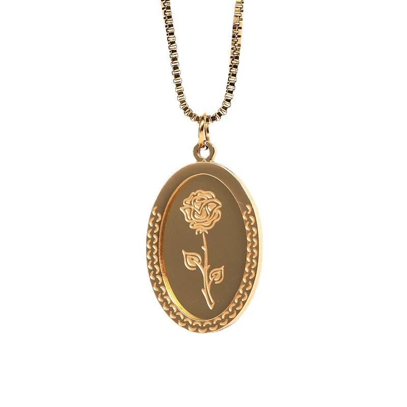 Retro French Oval Rose Double-layer Necklace, a romantic and elegant accessory that enhances your everyday style and spe