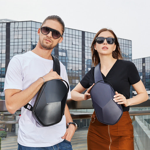 Title 2, Mens Diamond-Shaped Mechanical Hard Shell Bag....