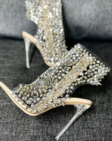 Sandalias con tacón de aguja transp - 3