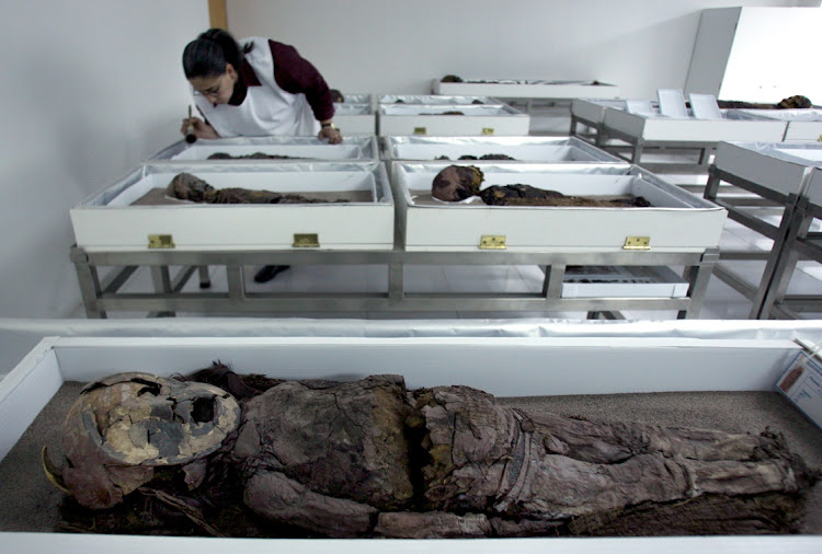 A mummified Chinchorro child is seen in Azapa's San Miguel Museum in Arica city, around 2051 km (1274 miles) north of Santiago, Chile October 27, 2005.