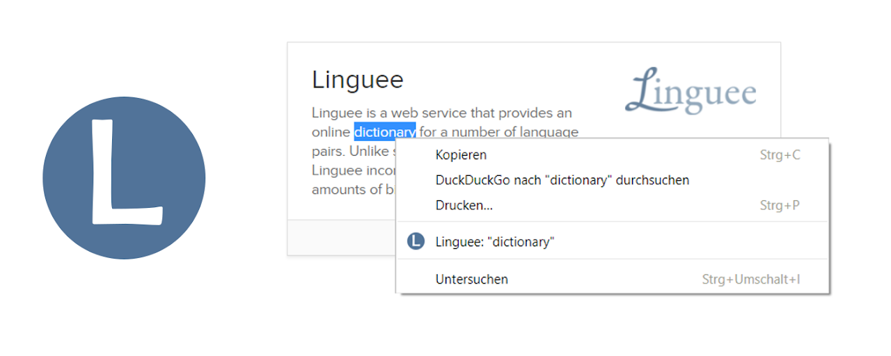 Linguee Context Menu Preview image 2