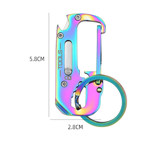 Title 1, Multifunctional Stainless Steel Keychain With P...