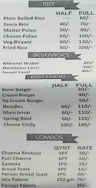 Kohli Sweets & Food Point menu 1