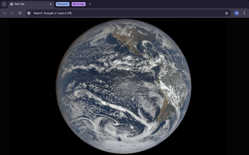 Satellite World New Tab Page Preview 2