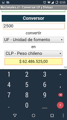 UF CLP USD EUR converter