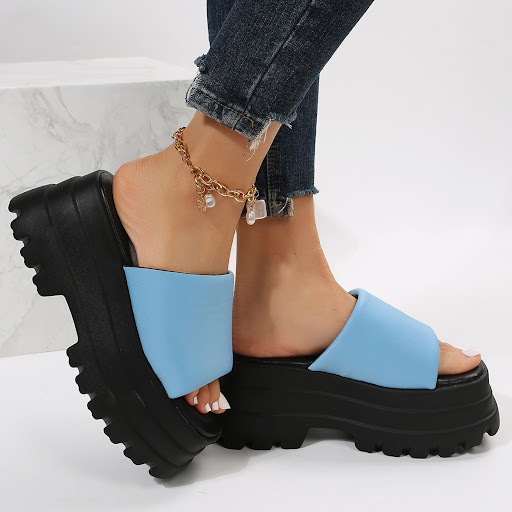 Title 7, Cow Print Summer Sandals with Peep Toe, High He...
