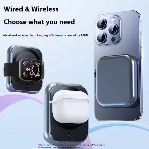 Title 10, Three-in-One MagSafe Magnetic Wireless Power Ba...