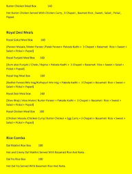 Royal Maratha menu 3