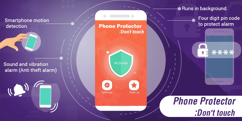    NOTouch My Mobile :Phone Alarm- screenshot  