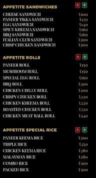 Night Appetite menu 5