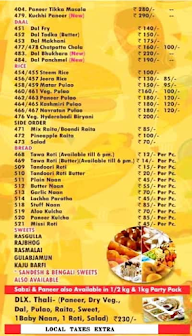 Indrani Sweets And Restaurant menu 2