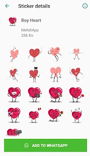 Heart stickers (WAStickerApps ) Screenshot