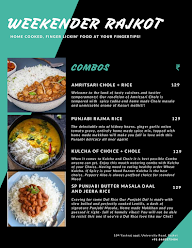 Weekender Rajkot menu 1