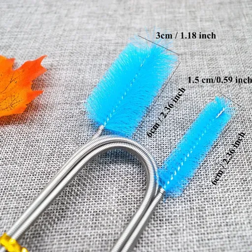 Nylon Wire Stainless Steel Spring Brush Fish Tank Filter Cleaning Brush Aquarium Drain Pipe Cleaning Pipe Brush Accessor