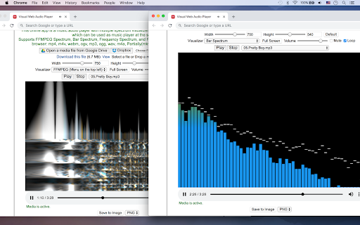 Visual Web Audio Player