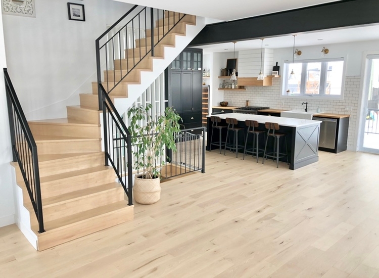 White oak floors. 