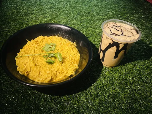 Masala Maggi With Cold Coffee