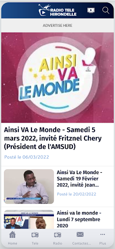 Screenshot Radio Tele Hirondelle