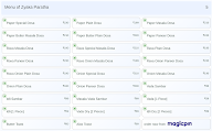 Zyaka Paratha menu 5
