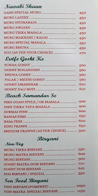 Oasis Restaurant And Bar menu 4