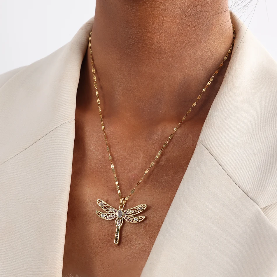 Damesketting Nieuwe Libellenketting Klein en minimalistisch design Japanse en Koreaanse kwaliteit Elegant en stijlvol sieraad