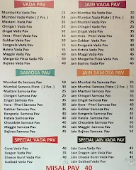 Vadapav Katta menu 1