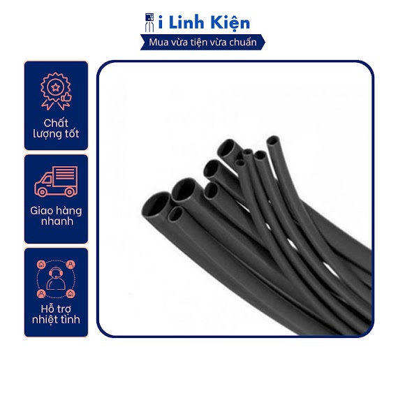 Gen Co Nhiệt Loại Nhỏ 1Mm - 10Mm Dài 1 Mét Chất Lượng Tốt.