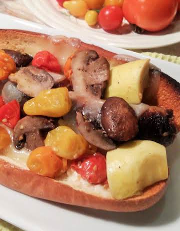 Summer Garden and Italian Sausage Sandwich