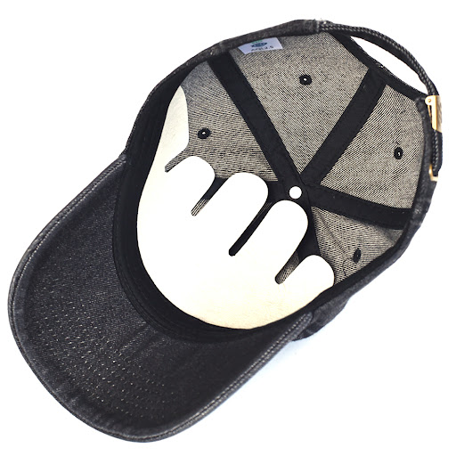 Title 7, Simple solid color washed denim baseball cap. C...