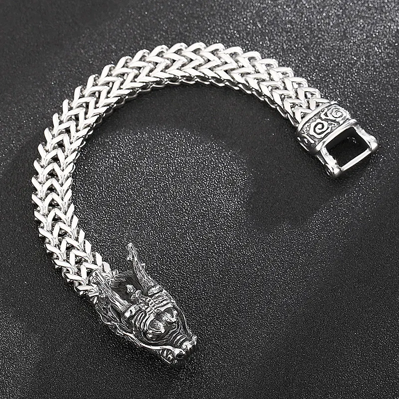 Chaîne Punk Créative Rétro Acier Inoxydable 316L Style Carène Un Look Audacieux et Durable pour Affirmer Votre Style avec Élégance