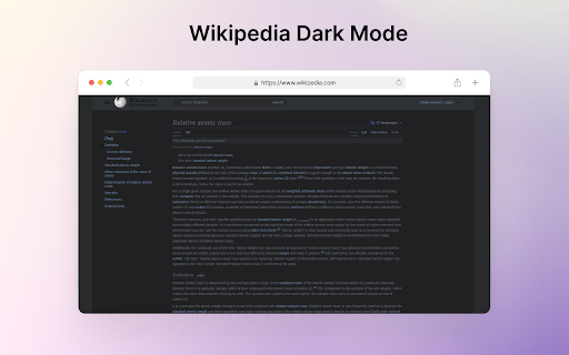 Wikipedia Dark Mode