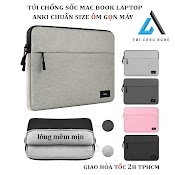 Túi Chống Sốc Laptop Mac Book Anki Kháng Nước Có Ngăn Phụ, Bên Trong Nhung Mềm Đựng Laptop 12 13.3 14 15 15.6Inch