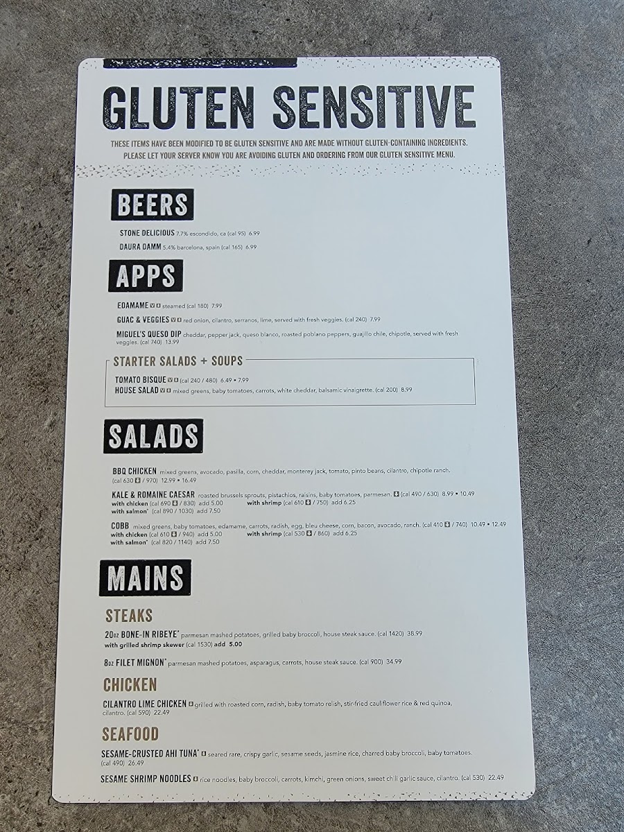 Gluten-Free at Yard House