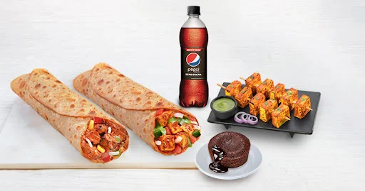 Any 2 Rolls + Any Starter [FREE Choco Lava Volcano & Pepsi]