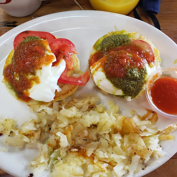 Gluten-Free Eggs Benedict at Grapevine Cafe & Coffeehouse