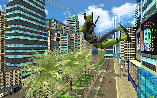 Spider Superhero Fighting Gangster Crime City