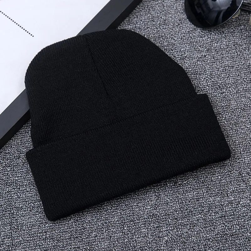 Chapeaux tricotés chauds d'automne et d'hiver, humeur pendant des années, broderie pour hommes et femmes, casquettes sauvages à la mode