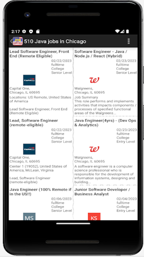 Screenshot USA Jobfinder