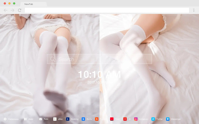 White photo HD Popular purity New tab Theme