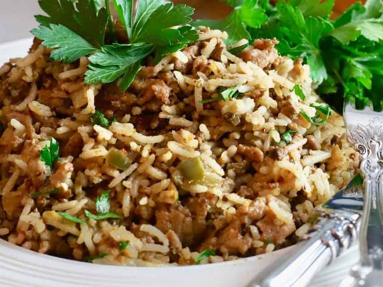 Low-FODMAP Cajun 'Dirty' Rice; Gluten-free, Dairy-free