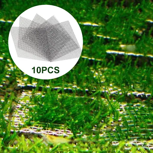 10PCS Aquarium Stainless Steel Wire Mesh Pad Moss Water Grass Fixed Landscape Decoration Fish Tank Stainless Steel Wire 