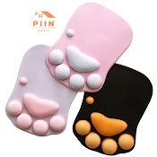 Miếng Lót Chuột Cỡ Lớn Piin House Có Đệm Đỡ Tay Silicone Hình Chân Mèo Giúp Cổ Tay Thoải Mái