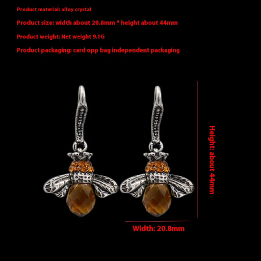 Title 1, Fashion simple animal shape bee crystal rhinest...