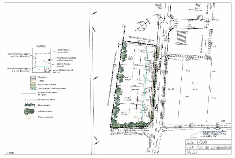  Vente Terrain à bâtir - 513m² à Rully (60810) 