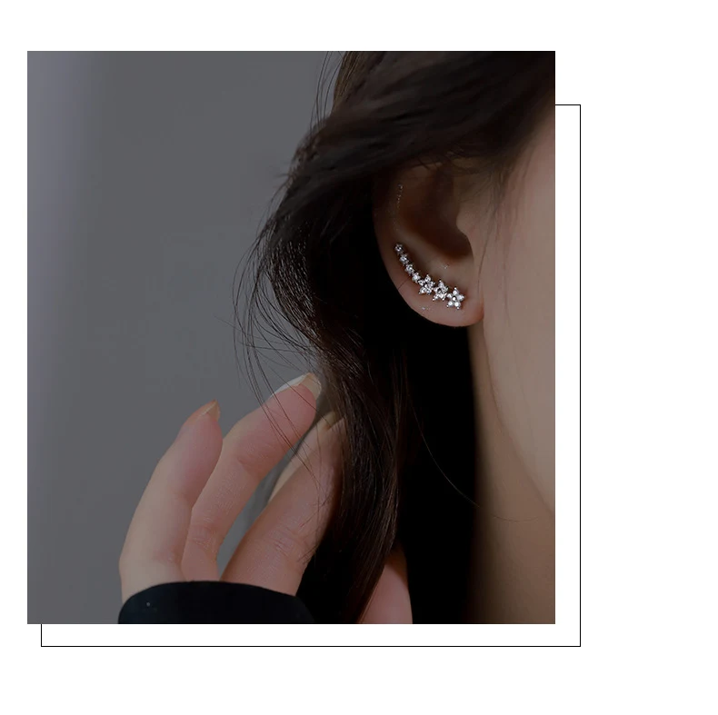 Pendientes de botón de flores de circonita con diamantes de imitación para mujer Elegancia brillante para un look deslumbrante y sofisticado.