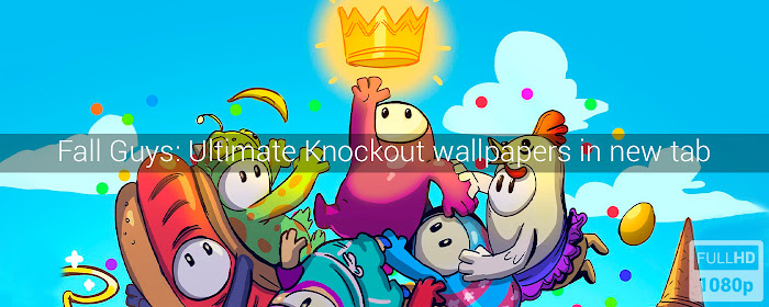 Fall Guys Ultimate Knockout Wallpaper New Tab marquee promo image