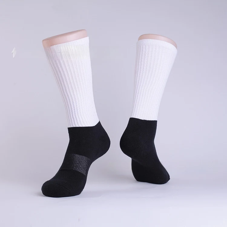 Meias High Cotton para sublimação, perfeitas para transferir seus designs, alta qualidade, confortáveis e ideais para personalização.
