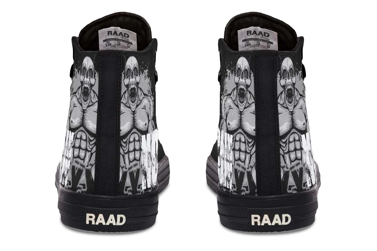 Title 6, Heren en dames hoge canvas schoenen met kleurri...
