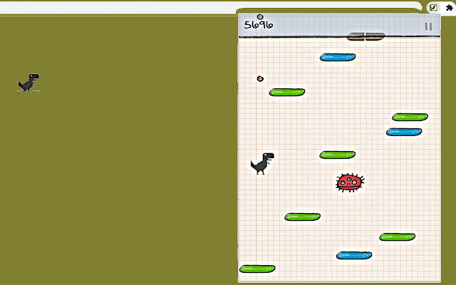 T-Rex Jump game chrome extension